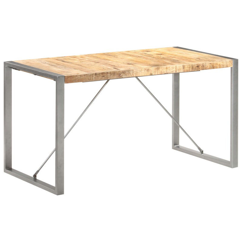 Cheyenne Dining Table Solid Wood, Natural, Grey, H75 x L140 x W70cm