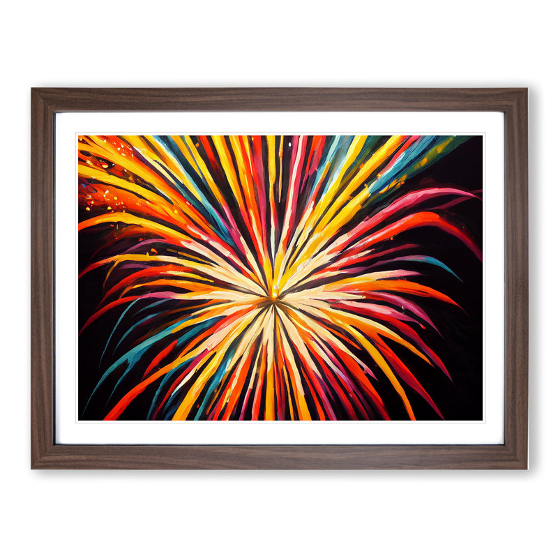 Grand Fireworks - Print, 34cm H x 46cm W, Walnut
