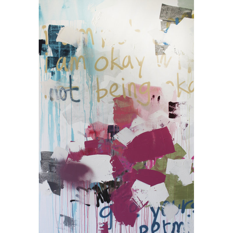 I'm Okay III - Wrapped Canvas Painting, 91 cm H x 61 cm W, Wrapped Canvas