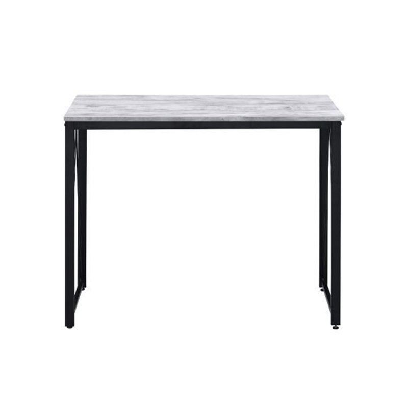 Rectangular Writing Desk With Metal Base