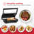 Holstein Housewares 10.2 in. Die Cast Aluminium and Stainless Steel Non Stick Electric Grill Sandwich Maker & Panini Press with Stainless Steel Lid-80870893
