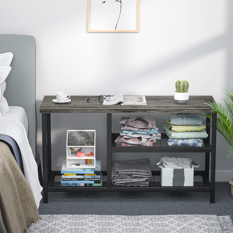 Sturdy Industrial 3-Tier Shoe Rack 32.09"X11.81"X16.3" - Small Size, Large Storage, Multi-Functional