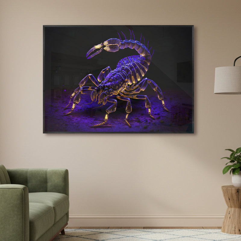 Single Picture Frame LED Illuminated Wall Art Wall Art on Glass / Aluminium, 50 cm H x 60 cm W