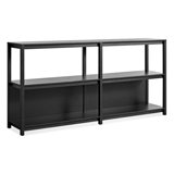 Open Plan Solid Wood Etagere Bookcase