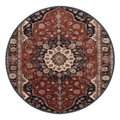 Machine Washable Persian Brown Area Rug