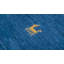 Handwoven Wool Gabbeh Uni Blue Rug-1452867662