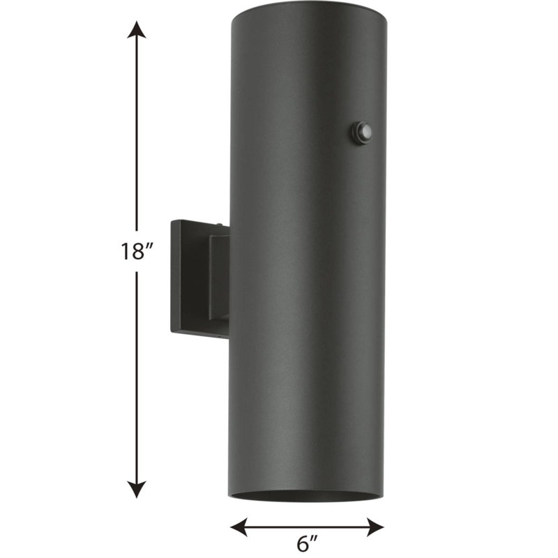 Lanterne murale d'extérieur à DEL à 1 ampoule Farinas, Noir, H 18 po x l 8,94 po x P 8,94 po, 64
