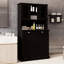 Armoire de salle de bain inclinable - noire. Fabriqué avec E1,. Capacité de charge de 150 lb. Économisez de l'espace grâce aux tablettes réglables. Gardez le linge dans des sacs amovibles. Poignée carrée simple mais élégante. Enduit brillant-1211989693-1211989683