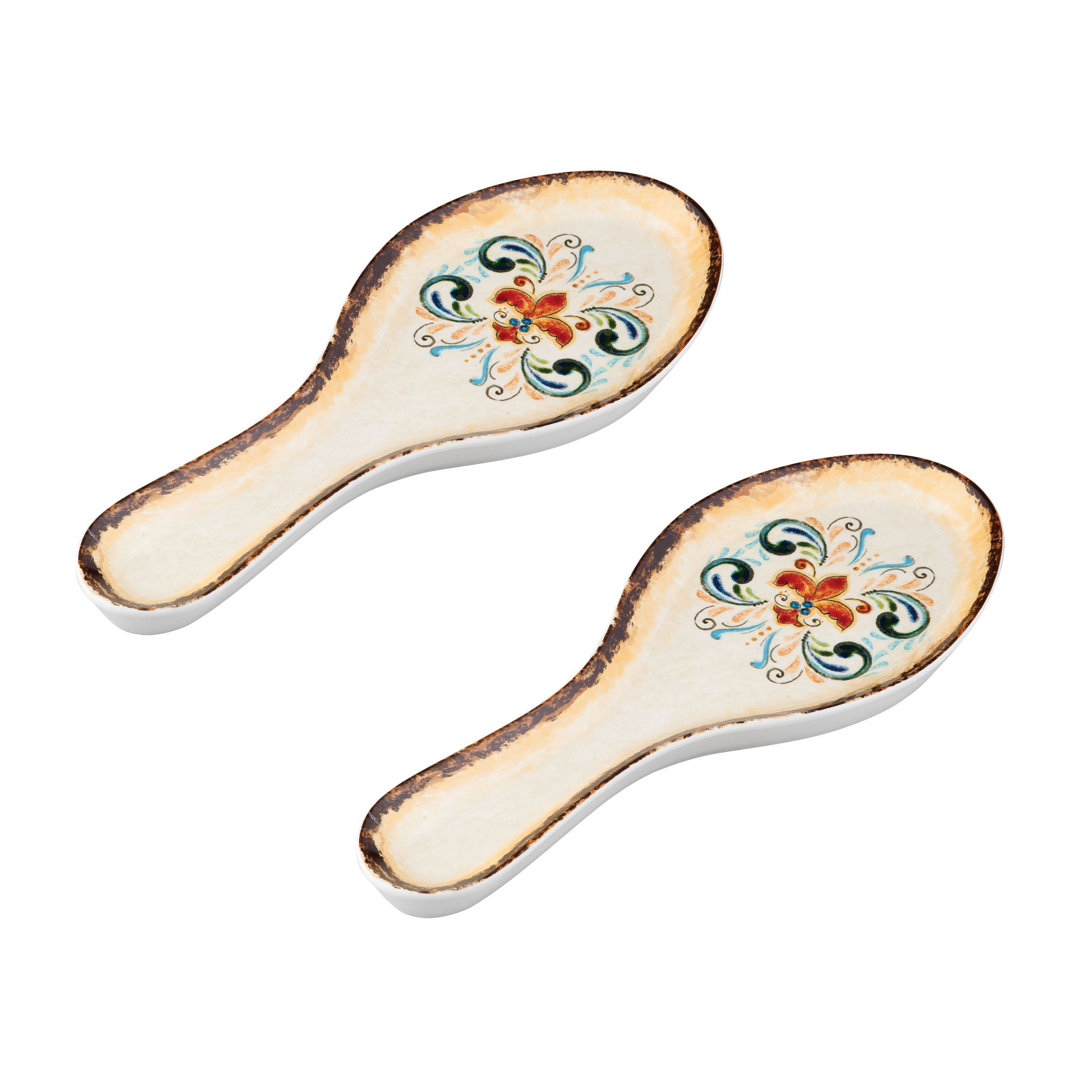 Melamine Oval Spoon Rest (Set of 2) Bungalow Rose