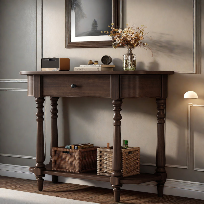 Table d'appoint 36 "pour le couloir, Espresso