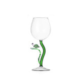 Animal Farm - Wine Goblet Glass Turtle 11.8 Oz