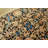 Antique Art Deco Small Scatter Size Wool Black, Multicolor Rug