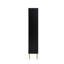 Range-chaussures moderne à 3 portes, rangement autoportant pour le vestibule, capacité de charge de 44 lb, conception, ouverture au soleil, poignée en or, tablette double, base en métal avec patins, noir, panneau de particules, facile-1418371459