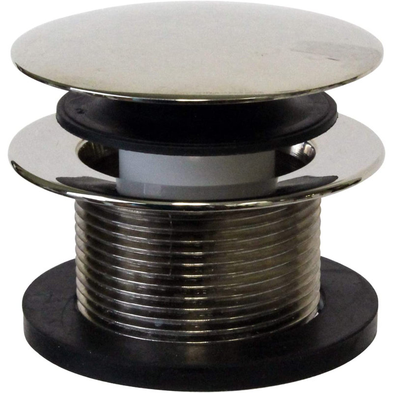 Sch. 40 PVC 1-1/2" Plumber's Pack Tip-Toe Bathtub Drain with Linear Overflow, Tee & Elbows, Polished Nickel