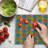 Ambesonne Funny Cutting Board Large Size Colorful Grumpy Face Cats Multicolor