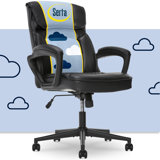 Serta Hannah Executive Office Chair, Ergonomic Lumbar Support, Firm Seat Cushion, Deep Body Pillows