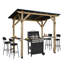 Pavillon de jardin en bois 8 pi x 5 pi Aoodor