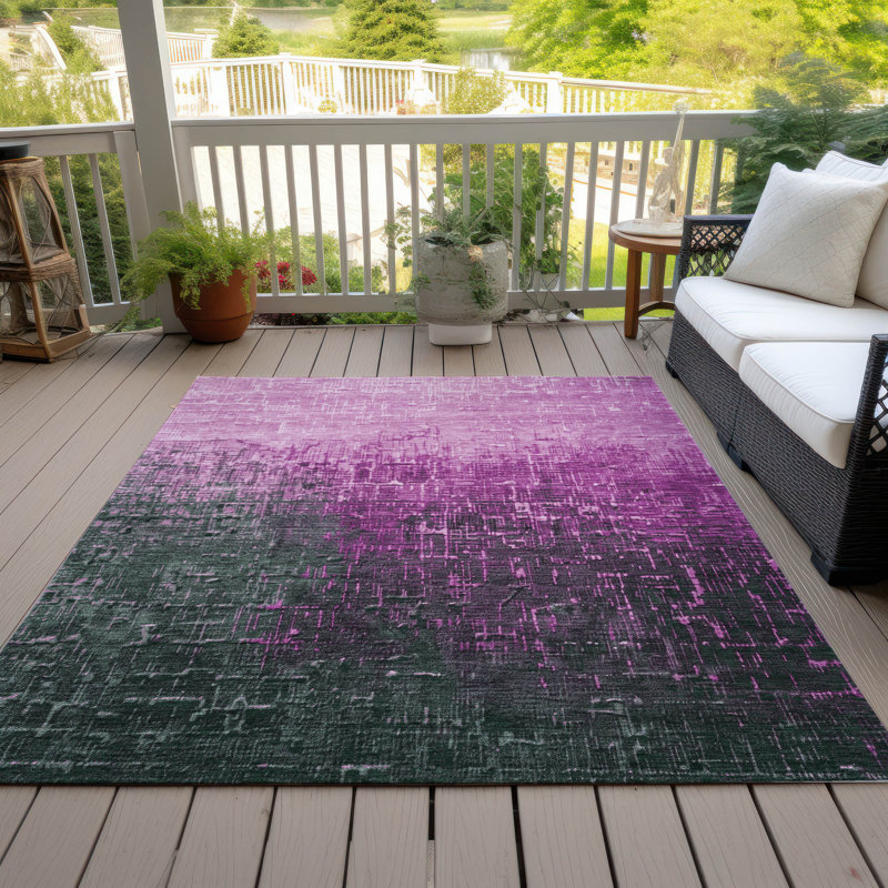  Tapis intérieur / extérieur lavable à la machine Chayden ACN1066, Rectangle 5 pi x 7 pi 6 po