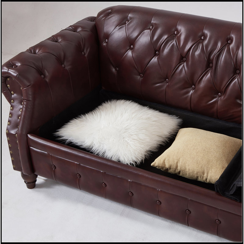 Canapé 85,8 po Chesterfield, Bourgogne