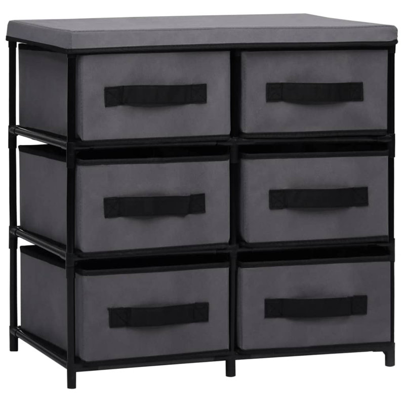 Camyah Steel 28cm W 6 - Drawer Chest of Drawers, Grey