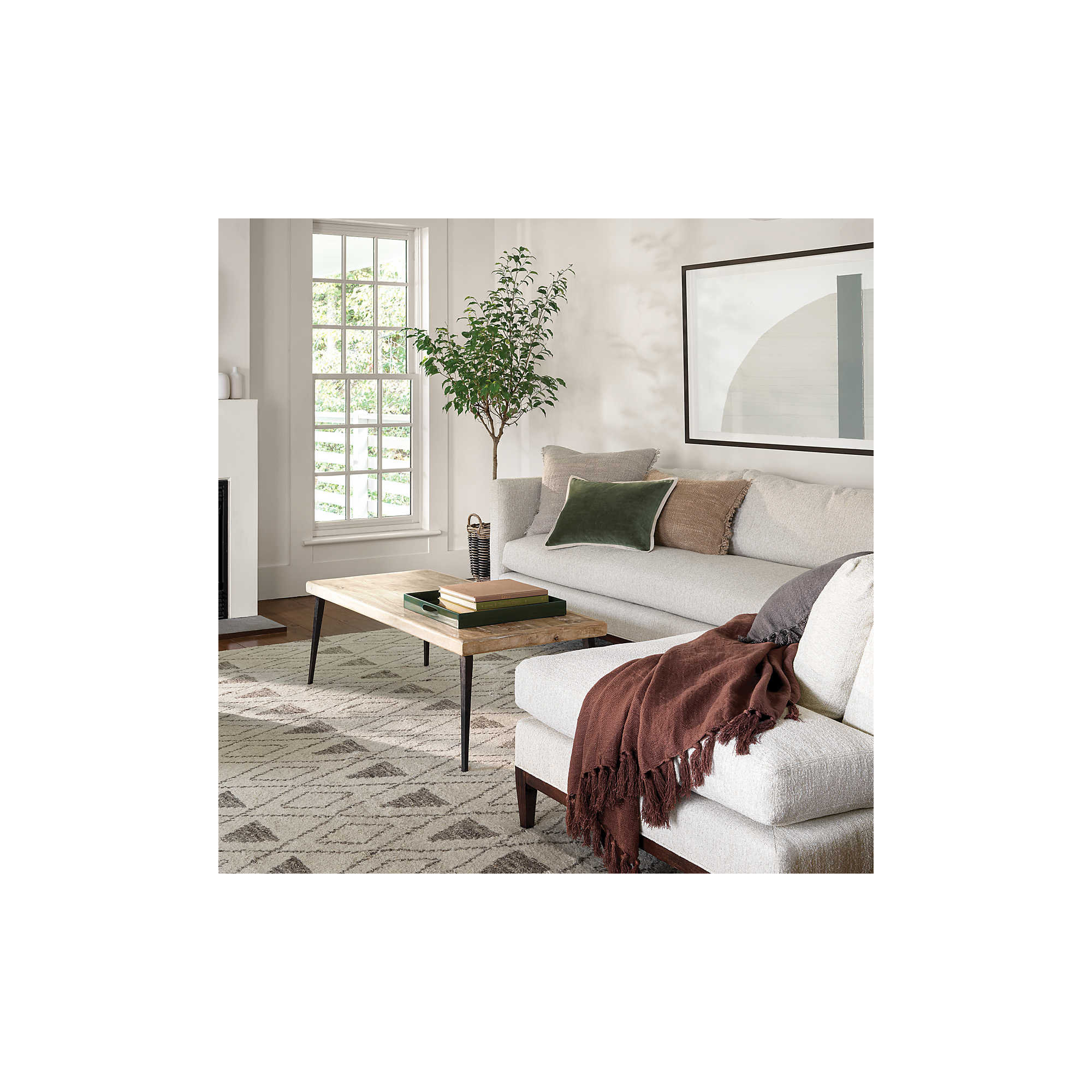 Gehry Velvet/Linen Decorative Pillow, Pillow Cover Only - No Insert, Caramel, 16"H x 40"W
