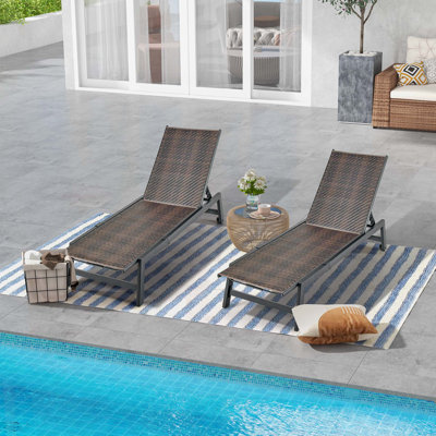 Chaise longue d'extérieur Rohaan