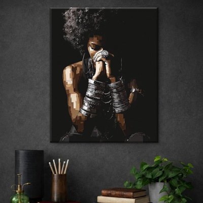 Reproduction d'art rétro sur toile noire, affiche afro-américaine sur toile, art mural noir pour la maison, le salon, la chambre à coucher, encadré de 8 po x 10 po
