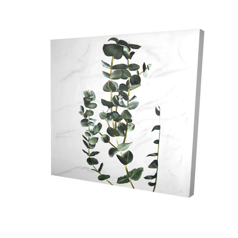 Eucalyptus Stems Canvas | Minimalist Bedroom Wall Art Decor