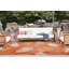 Tapis intérieur / extérieur en polypropylène tissé à plat réversible Valery - orange -88088560