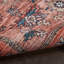 Tapis oriental en polyester tissé à la machine en rouge / noir-87897500