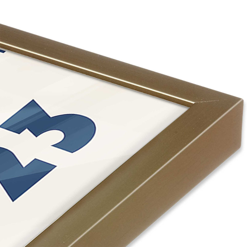 Bauhaus 1923 - imprimé bleu marine, Cadre pour photo simple or brossé, H 15,25 po x l 12,25 po