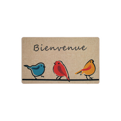 Tapis rectangulaire avec envers antidérapant 1 pi 6 po x 2 pi 6 po Stefany