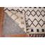Tapis marocain ivoire en laine à treillis 7 x 10