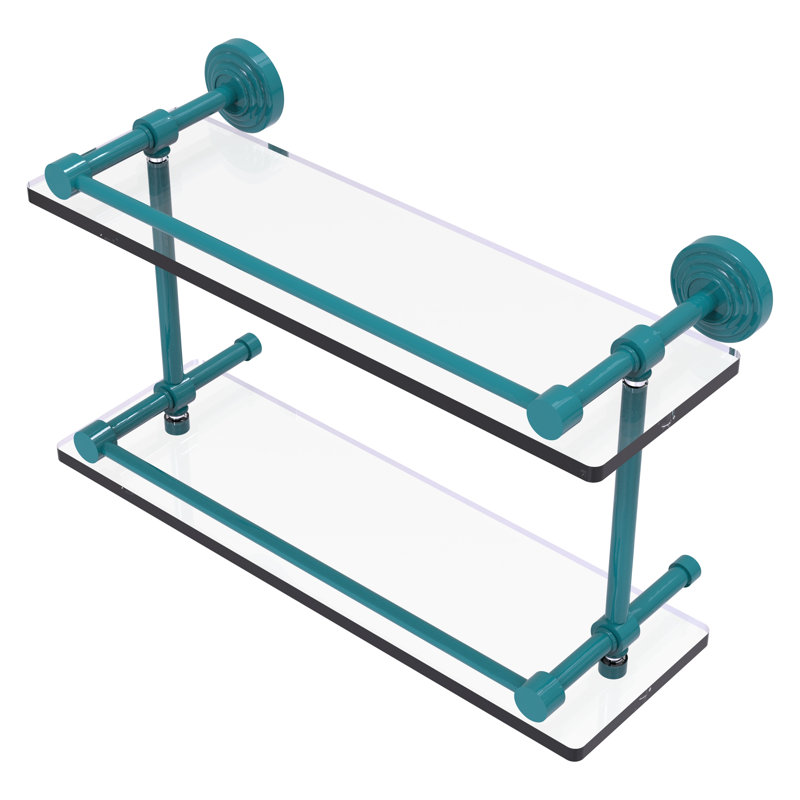 Tablette flottante 2 pièces Waverly Place, H 8 po x l 16 po x P 5 po, Bleu sarcelle Glokzin