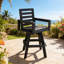 Tabourets de bar pivotants durables, Hdpe carbone, conception moderne pour la piscine
