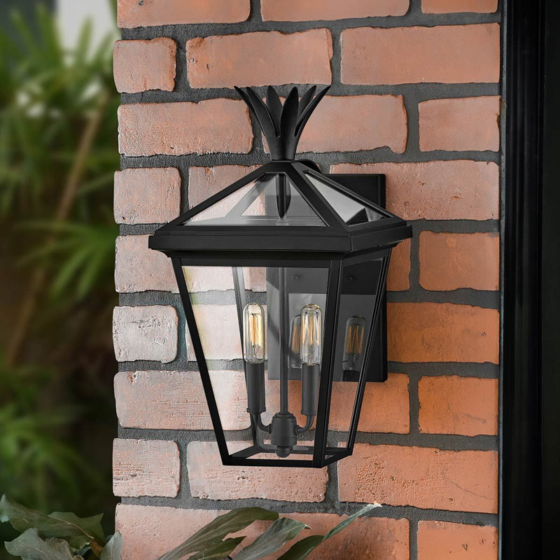 Colclough 45.7cm H Outdoor Wall Lantern, Black
