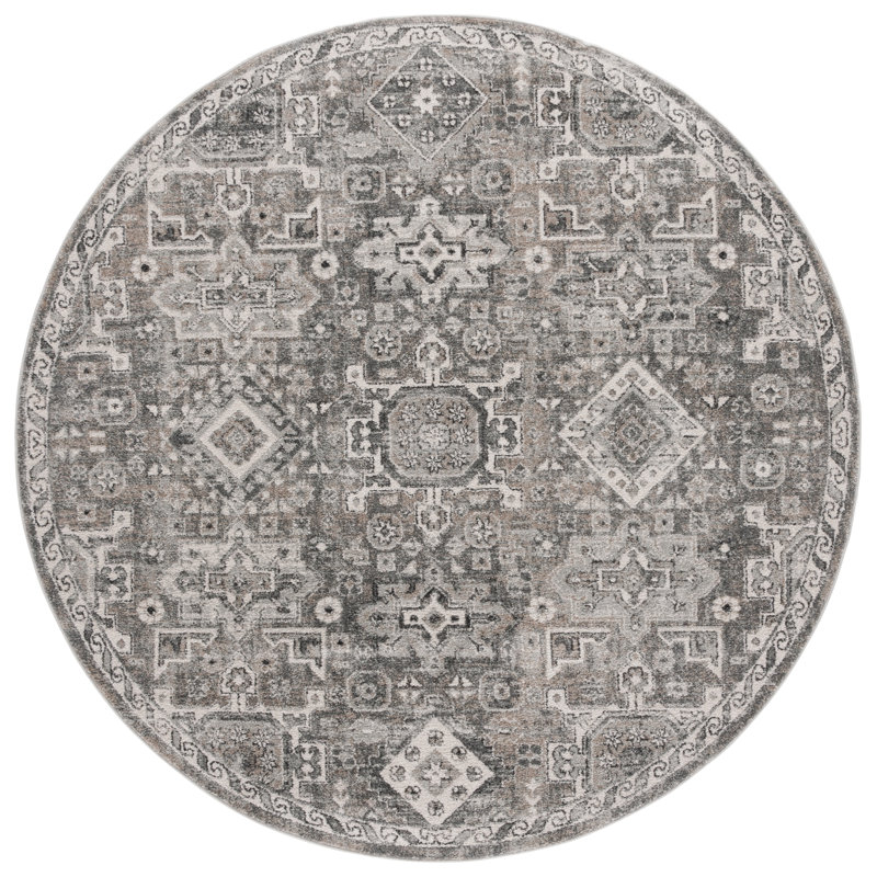 Tapis oriental performance Kolbyn Vintage Tabriz, Rond 6 pi 7 po