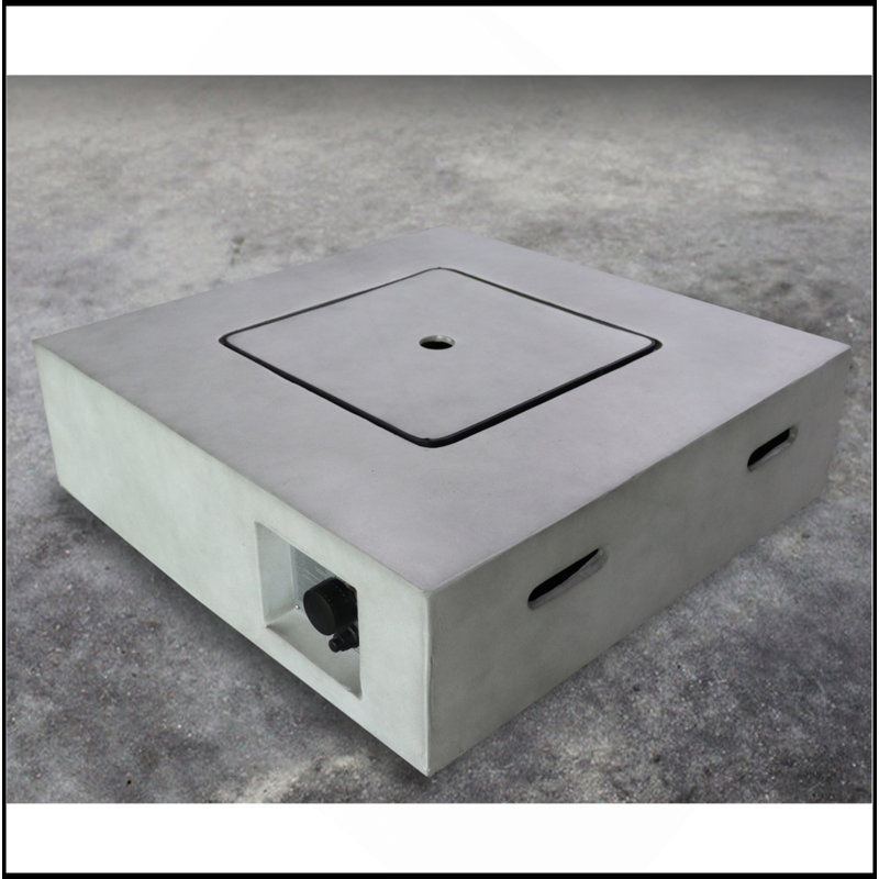 Fiber Reinforced Concrete Propane/Natural Gas Fire Pit Table, Gray