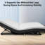 Base de lit réglable en métal grand format, conception zéro, capacité robuste de 750 lb, deux ports, base pliable avec cadre zéro,