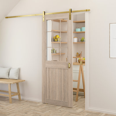 96 inch Standard Single Barn Door Hardware Kit (Door Not Included)