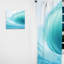 Turquoise Wondrous Wave Spiral I - Rideau en spirale - Rideau abstrait obscurcissant - 1 panneau-107580061