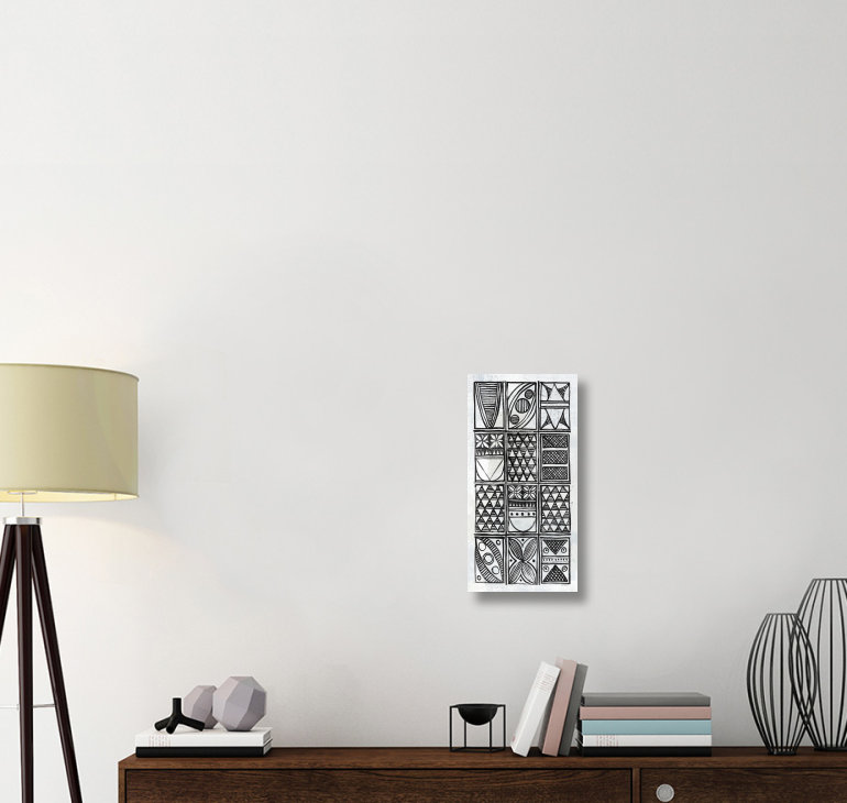 « patterns of the amazon iv bw », reproduction sur toile, H 24 po x l 12 po x P 1,5 po