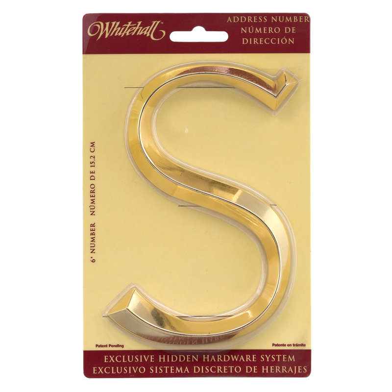 6 po  lettre de maison Classic, Nickel, S