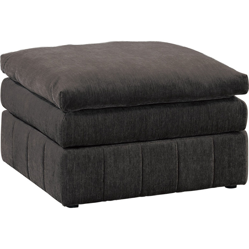 Seeram Upholstered Storage Ottoman, Dark Gray