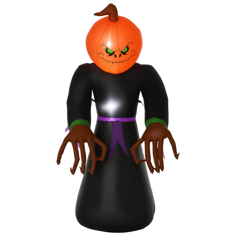 Halloween Led Yard Decor Reaper Ghost Pumpkin, Blow Up Inflatable Outdoor Decoration