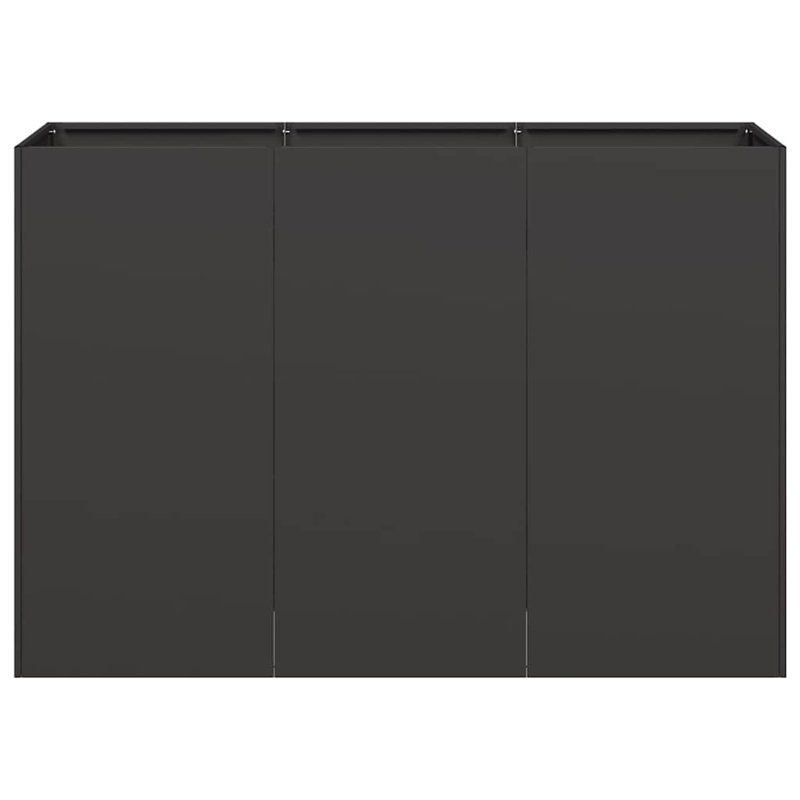 Planter 120X40x80 Cm Cold-Rolled Steel, Black