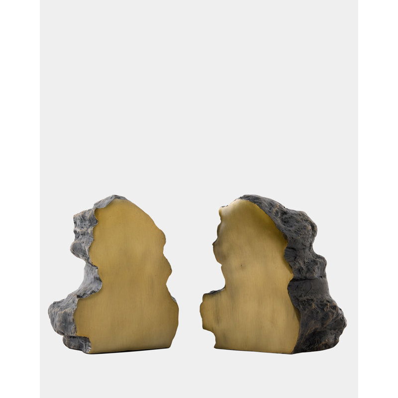 Rock Bookends-Bronze/Brass
