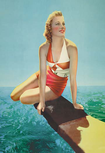 «Kathy at the Pool», reproduction d'art