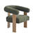 Mamanbai Upholstered Barrel Accent Chair Armchair with Three Solid Wood Legs-557366514