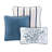 Microfiber Quilt With Pattern, King, Blue Color King Assorted Print Pillows